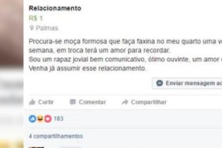 Procura-se faxineira no Facebook