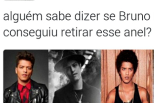 Alguém já descobriu as fotos de aneis do Bruno Mars