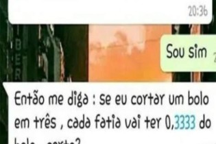 Quando a mina decide provar que a matemática não é uma ciência exata