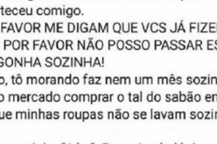 A história da menina que colocou 7kg de sabão em pó na maquina de lavar