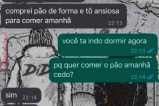 Ansiosa pra comer amanhã